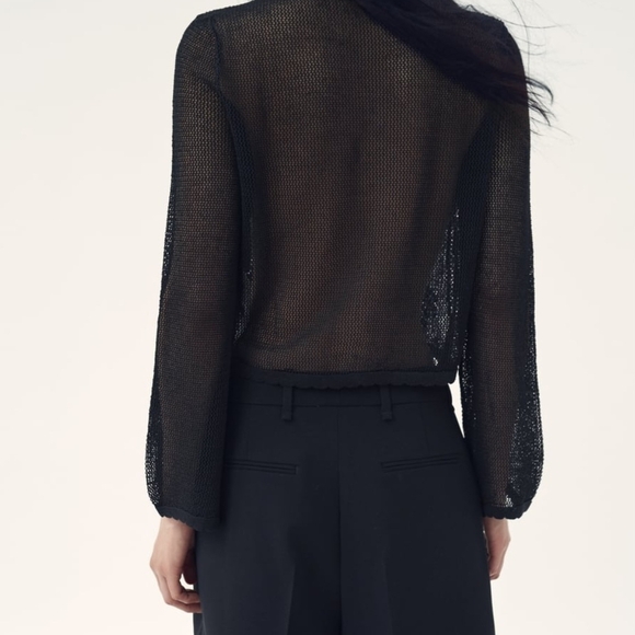 Pointelle Knit Top / Cardigan - Picture 4 of 8